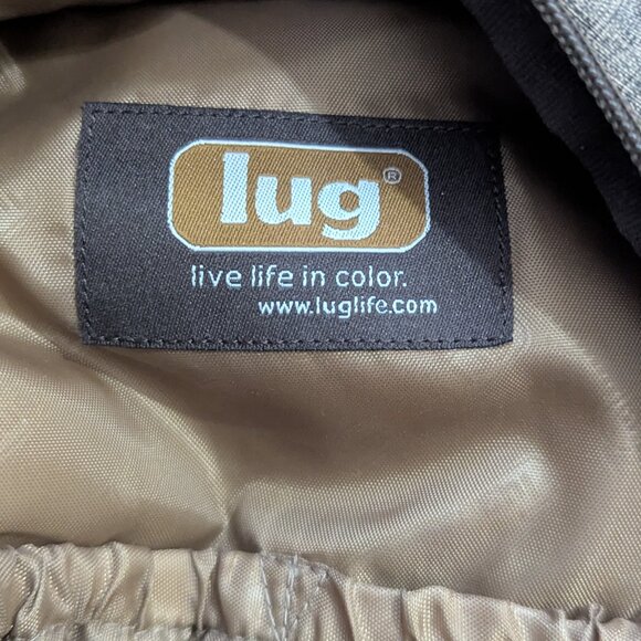 Lug Taupe Brown Quilted Travel Backpack Convertible Sling Bag - Picture 7 of 11